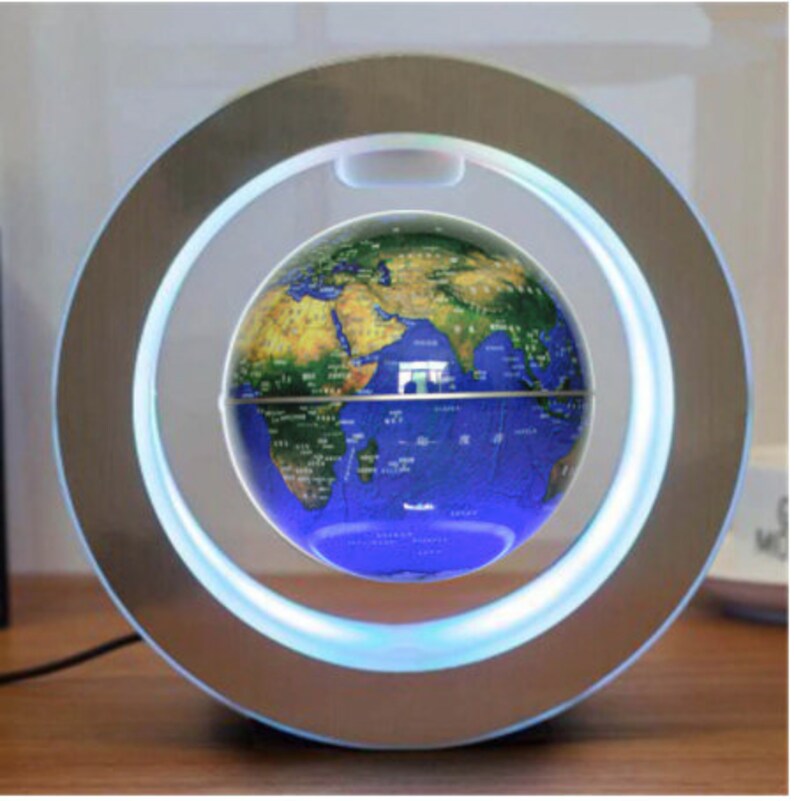 Beautiful Round LED World Map Floating Globe Etsy