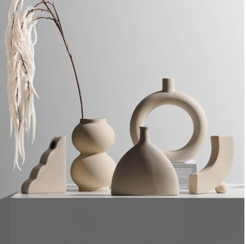 Beautiful Nordic minimalist ceramic vases