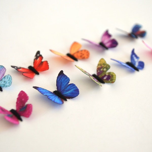 Tiny Reusable Decorative Silk Butterflies, Set of 5