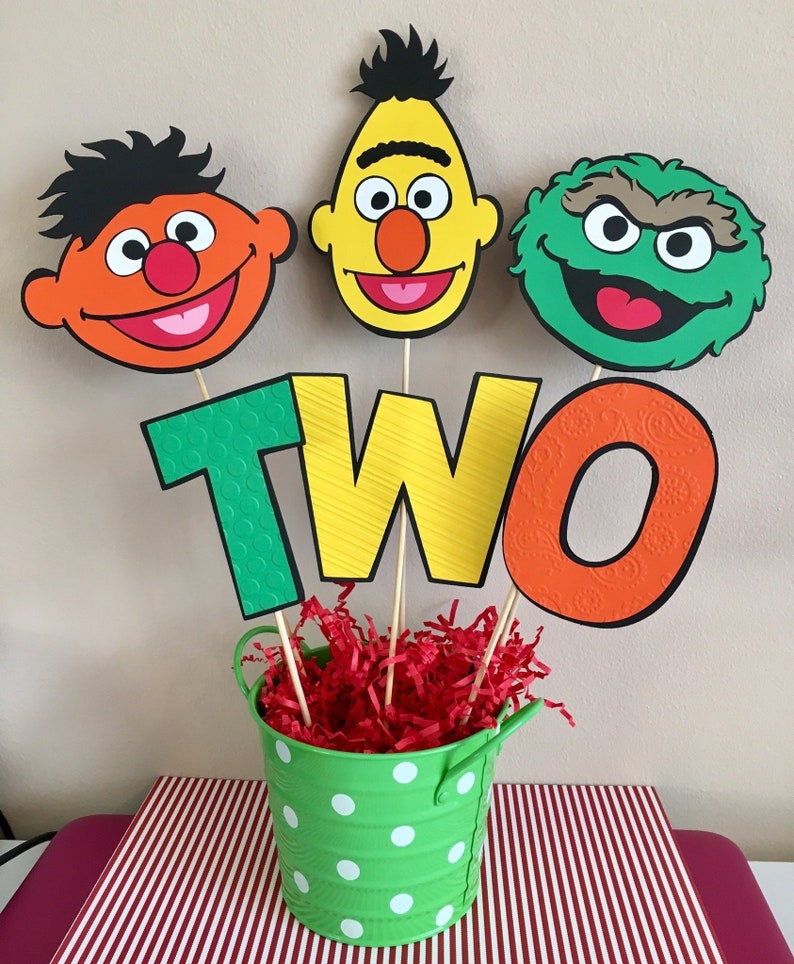 Sesame Street Party Decorations Birthday Table Centerpiece Etsy