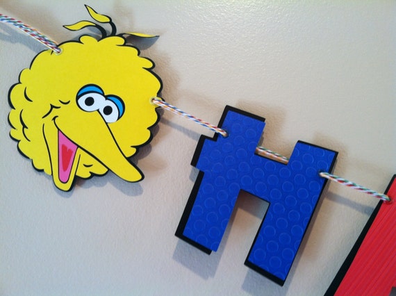 Sesame Street Birthday 1 Pc Banner Elmo Cookie Monster And Etsy