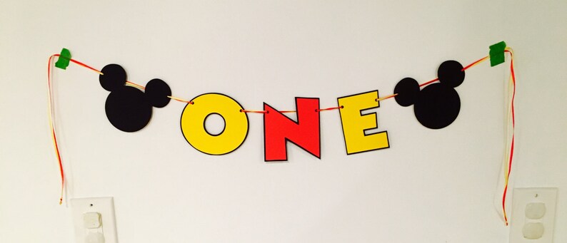 Mickey Mouse ONE High Chair Banner High Chair Banner I Am 1 - Etsy