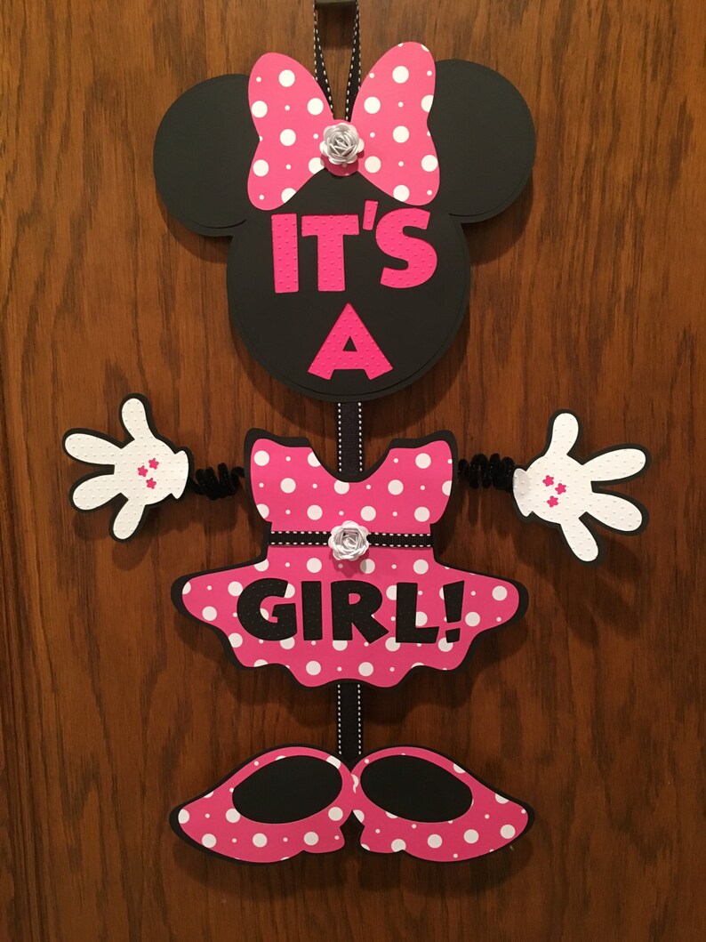Minnie & Mickey Gender Reveal Baby Shower Mickey Banner Minnie | Etsy