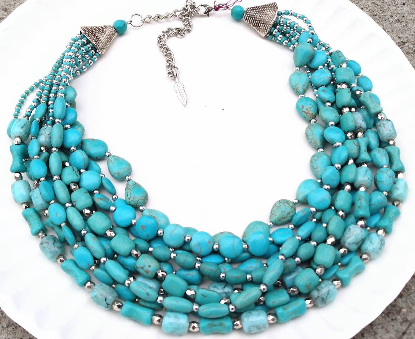 Multi Strand Turquoise Necklace Multi Strand Turquoise Necklace