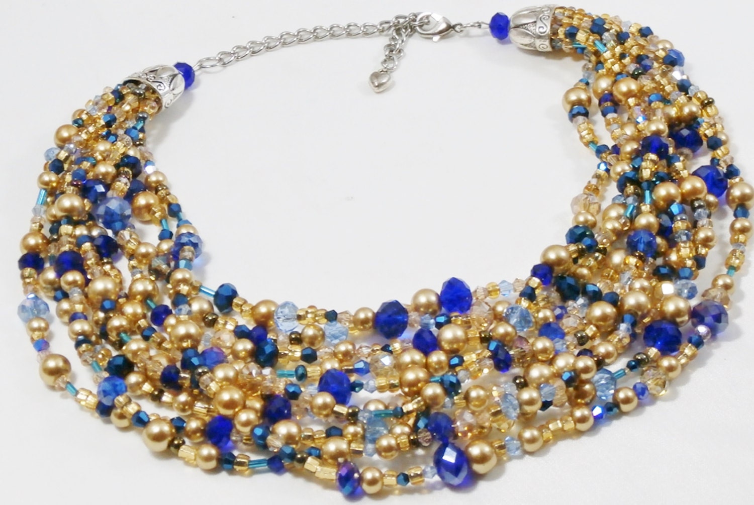 cobalt blue statement necklace