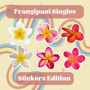 Collection d'autocollants simples Frangipanier Plumeria Tipani