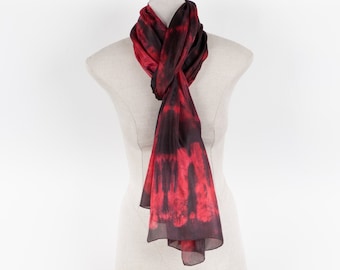 large black silk scarf