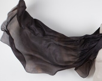 large black silk scarf