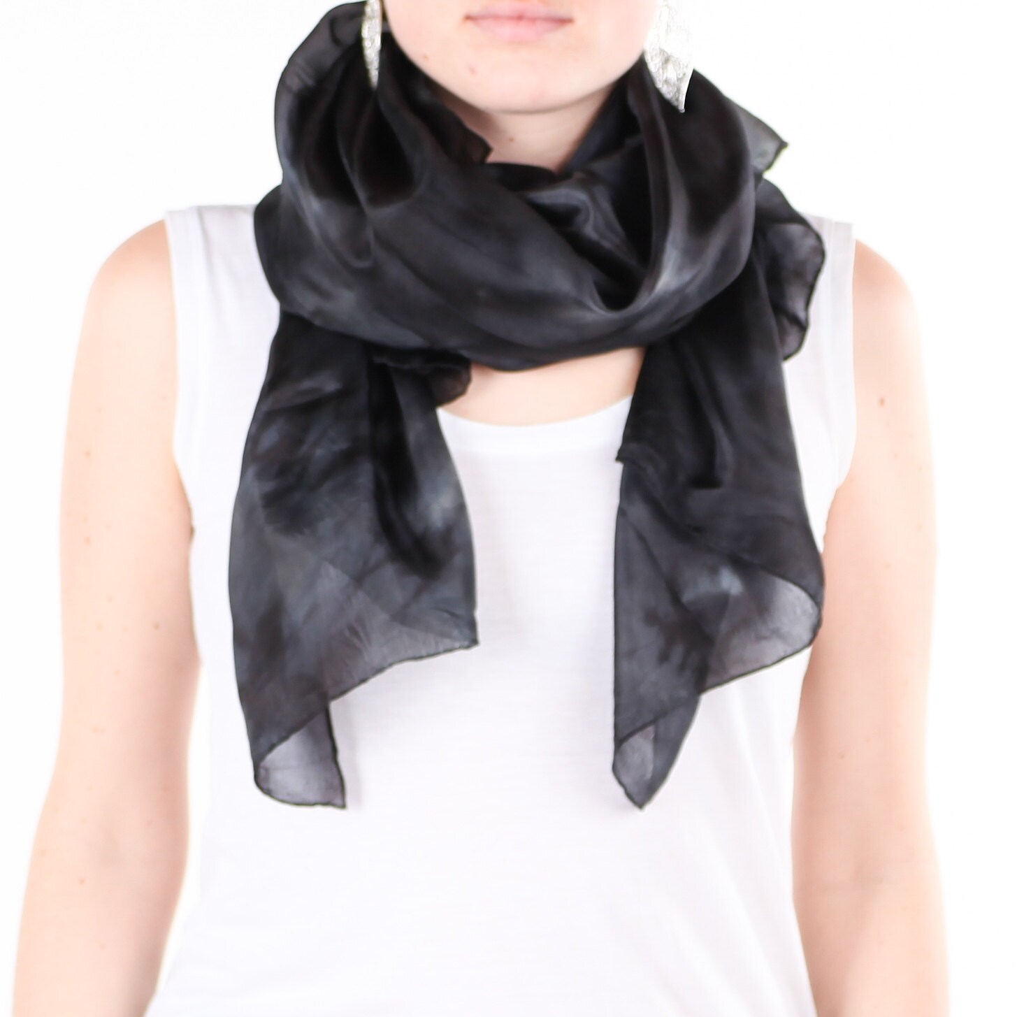 black evening scarf
