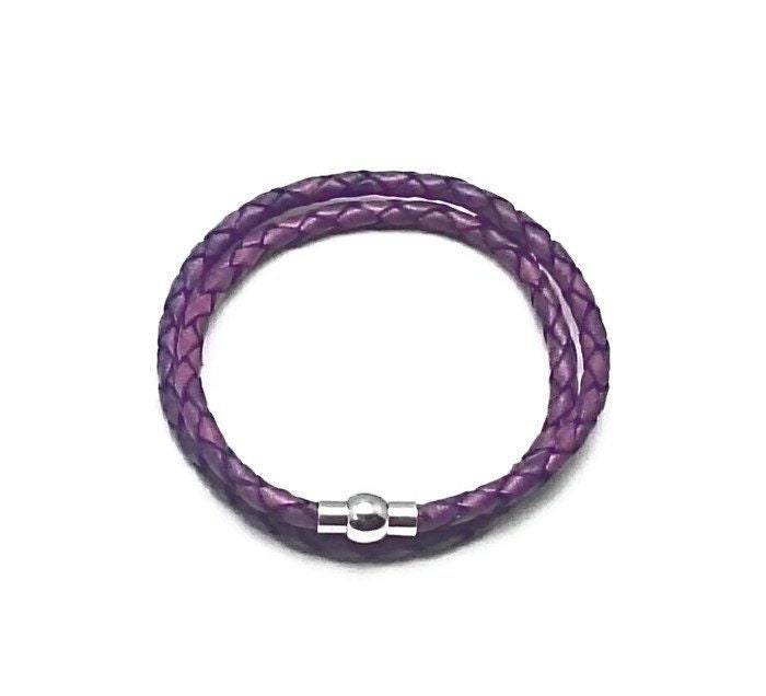 Genuine Pandora Purple Double Leather Bracelet Size Medium 38cm – Preloved  Pandora Boutique
