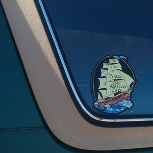 Pirate Ship Vinyl Sticker 6"x4" - Etsy