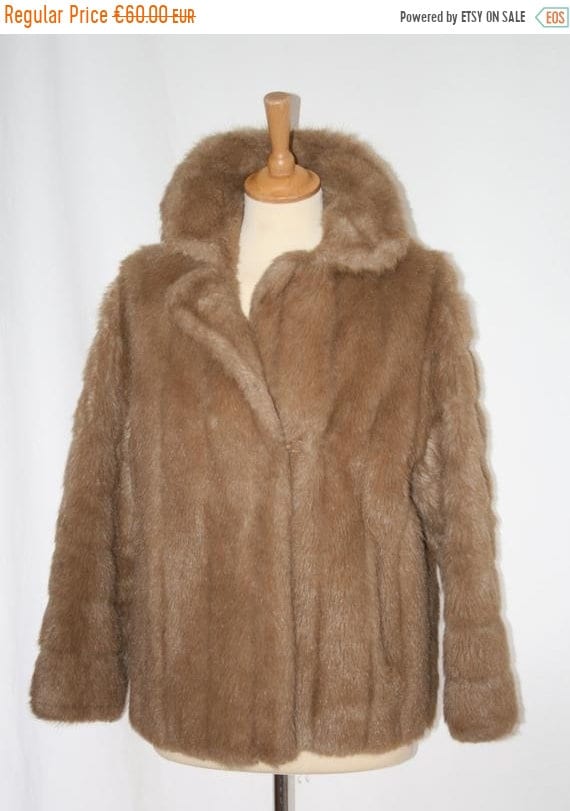 1960s Vintage Fake Fur Coat