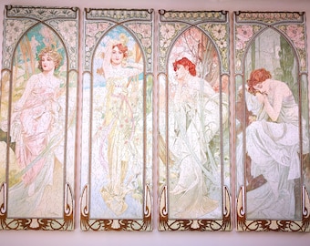 Jigsaw Puzzles For Adults / Jigsaw Puzzle 1000 / Custom Wood Puzzle / Alphonse Mucha Jigsaw PUzzle / Times Of The Day Wooden Jigsaw Puzzles