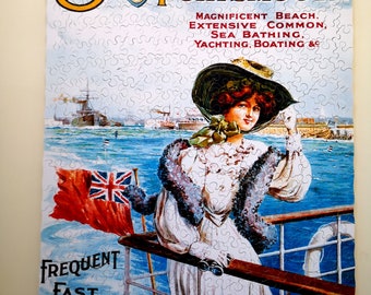 Quebra-cabeças de madeira personalizados / Quebra-cabeças para adultos / Quebra-cabeça de 1000 peças / Quebra-cabeça de madeira para a família / Southsea e Portsmouth / Quebra-cabeças Mrgogo