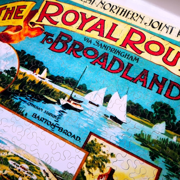 The Royal Route to Broadland, Wooden Jigsaw Puzzle for Adults, Custom Wooden Hand Cut Jigsaw Puzzle, Mrgogo Wood Puzzle