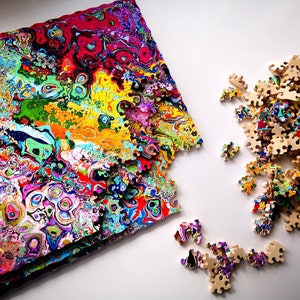 Impossible Teaser / 3D Hand-Cut Wooden Jigsaw puzzle for Adults/ Wooden 1000 Piece Puzzle/Brain Teaser Wooden Puzzle image 3