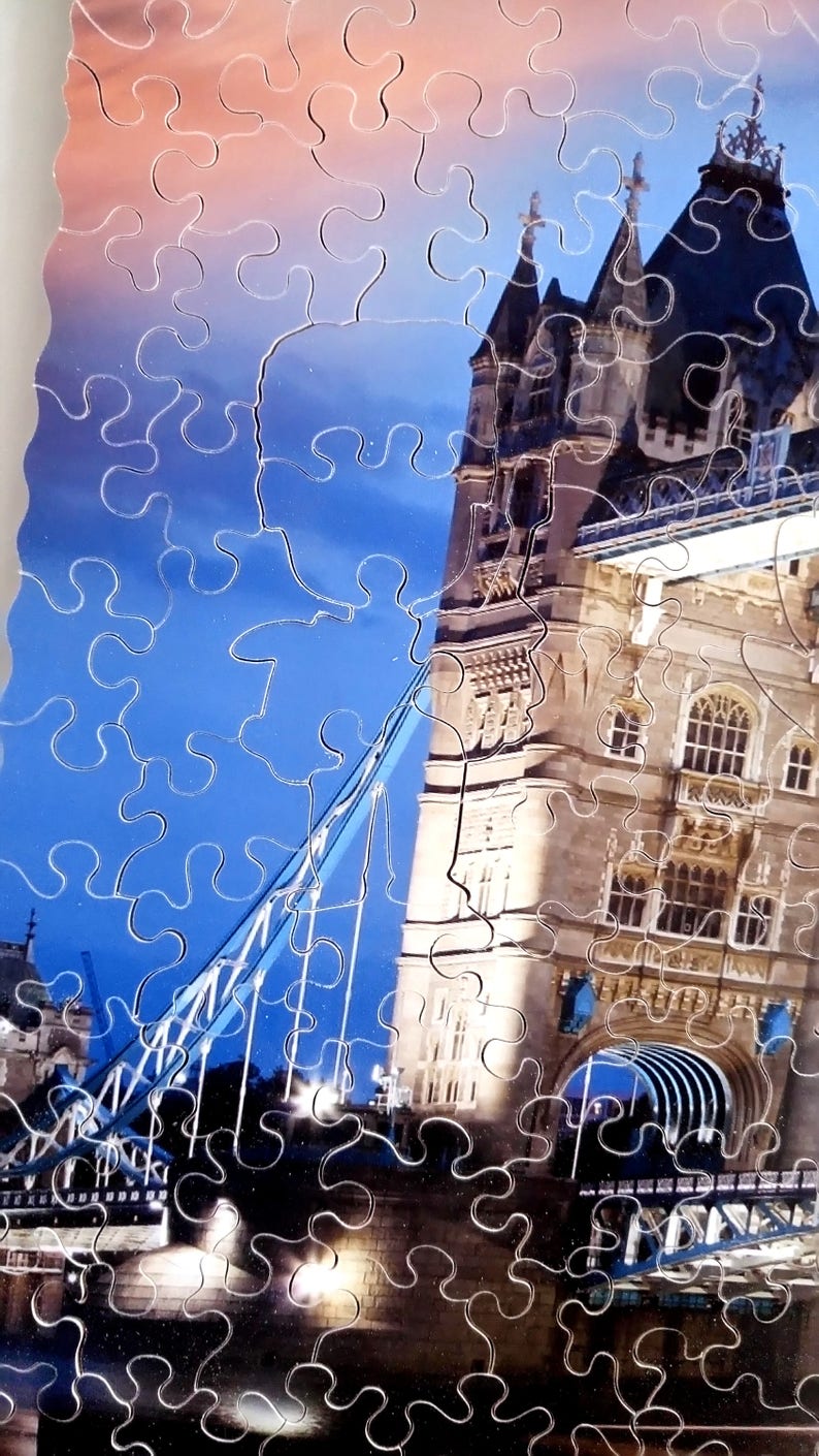 London Bridges Custom Wooden Jigsaw Puzzle Etsy