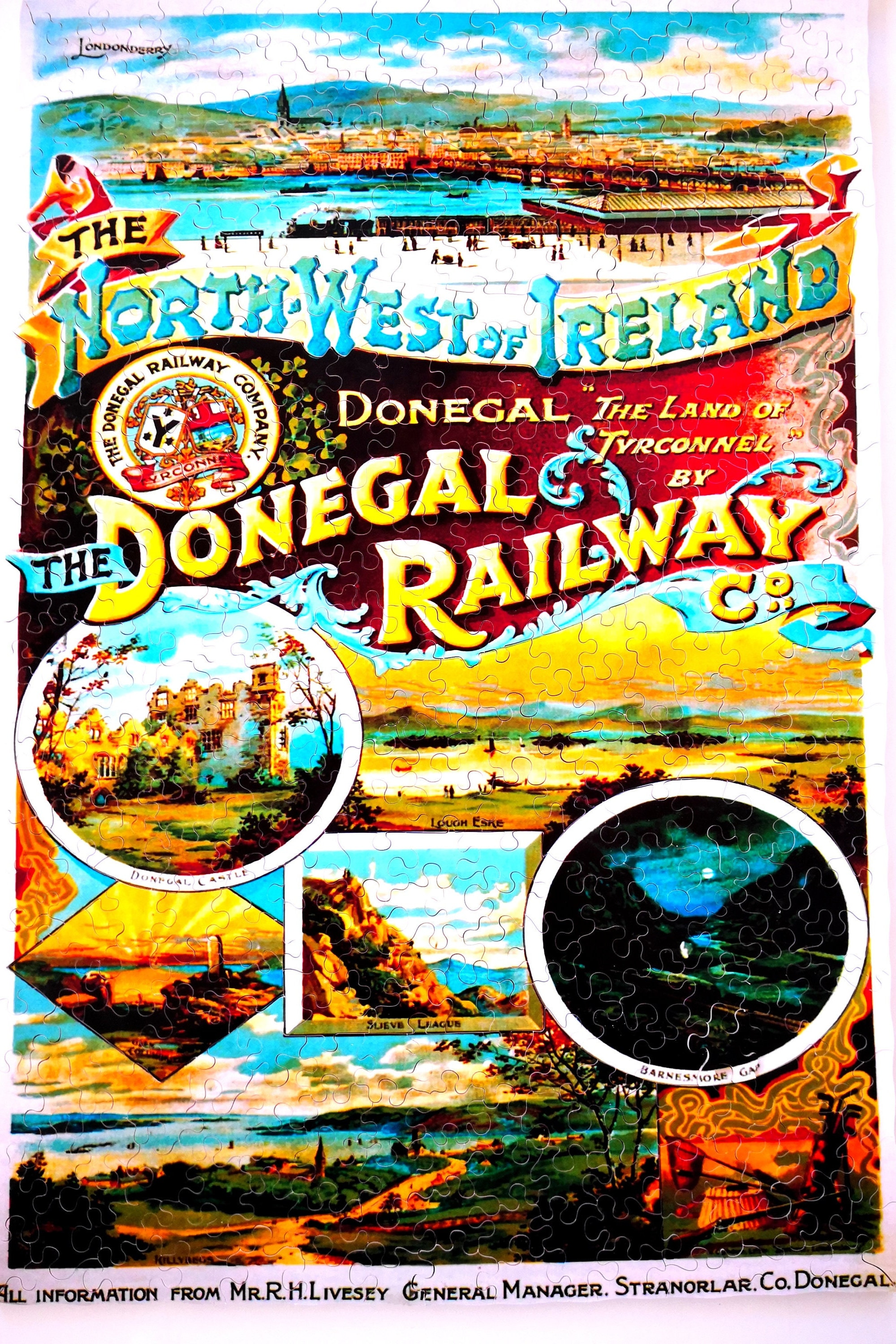 Puzzles en bois personnalisés / Puzzles 1000 / Puzzles pour adultes / Supernatural Pizzle / Puzzle en bois Chemin de fer du Donegal
