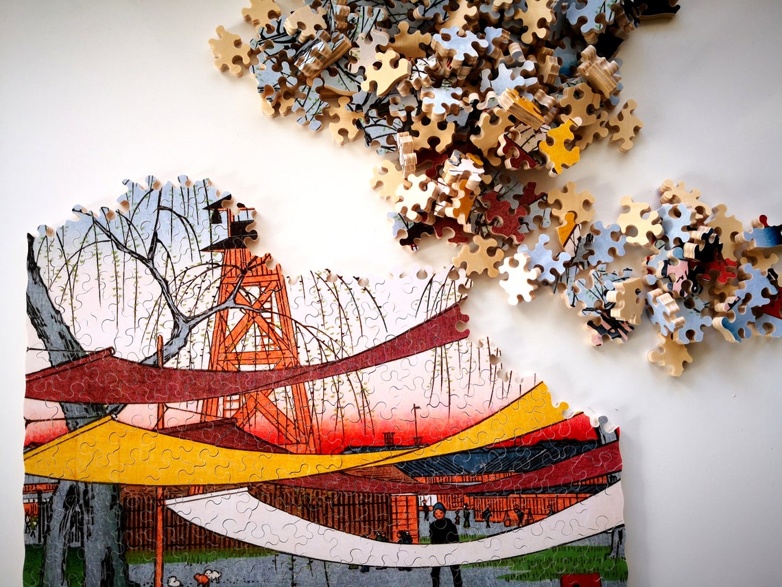 Japanese Art Jigsaw Puzzle Japan Art Custom Puzzle 100 Views Etsy