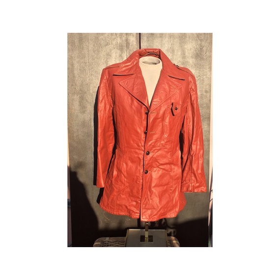 Vintage 60's 70's Ideal Leather Mod Jacket M - SAL