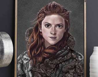 Game of Thrones art print, Ygritte art print, Ygritte poster, Game of Thrones poster, You know nothing, North remembers, digital file