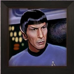 STAR TREK ART Mr. Spock Nimoy Original artwork Star Trek wall art Star Trek poster Spock wall art Sci Fi art Geek Boyfriend gift
