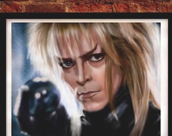 Labyrinth poster David Bowie print David Bowie wall art, Labyrinth art, Jareth, Labyrinth wall art, original artwork