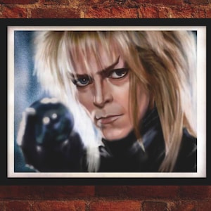 Labyrinth poster David Bowie print David Bowie wall art, Labyrinth art, Jareth, Labyrinth wall art, original artwork image 1