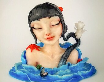 一点ものの彫刻作品 四元素：水