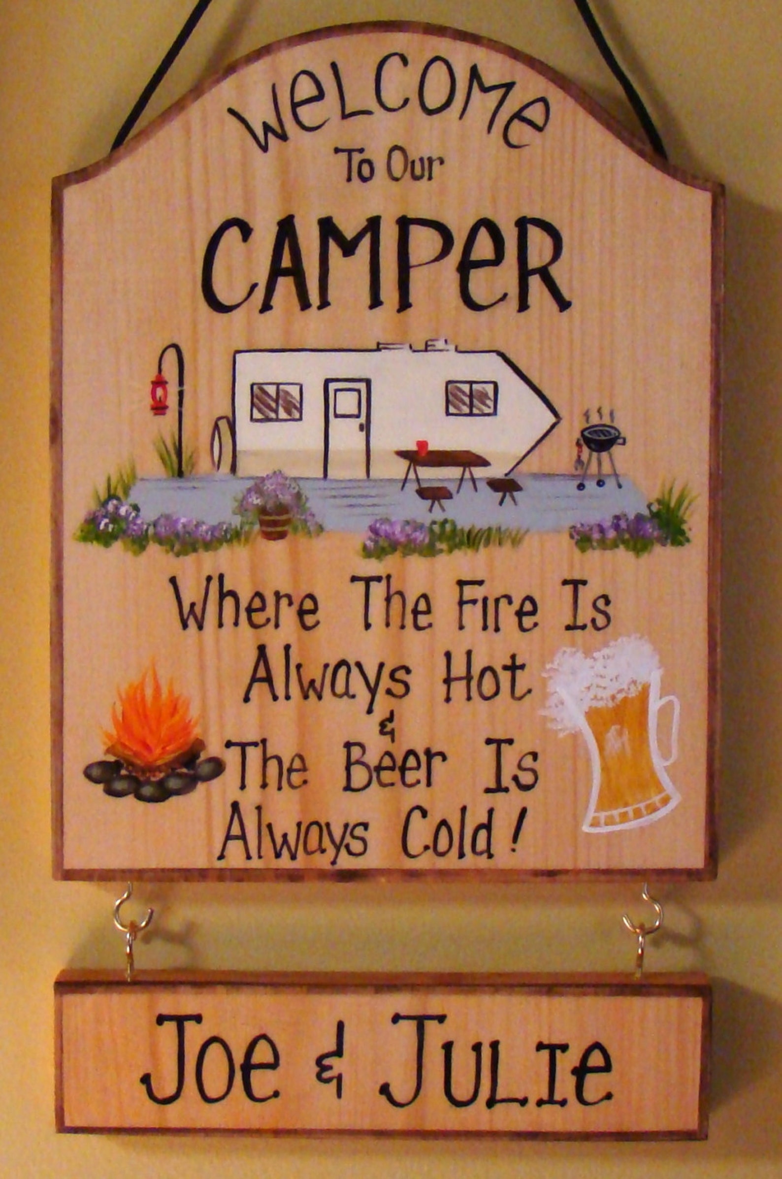 to Our Camper Sign for Camp or RV Lake Motorhome Etsy