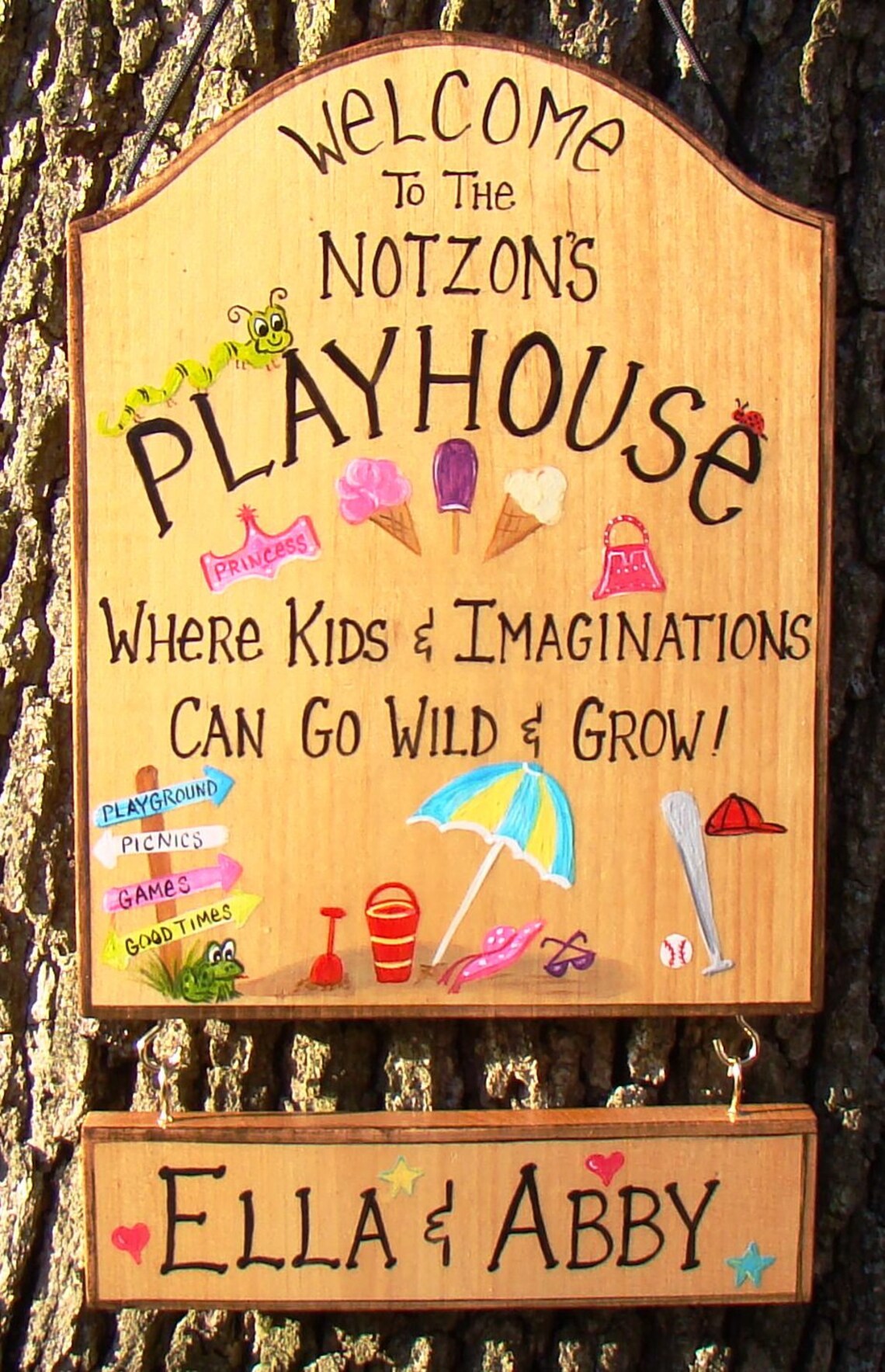 Custom Playhouse Sign for Kids Girls Boys Room Tree House Etsy
