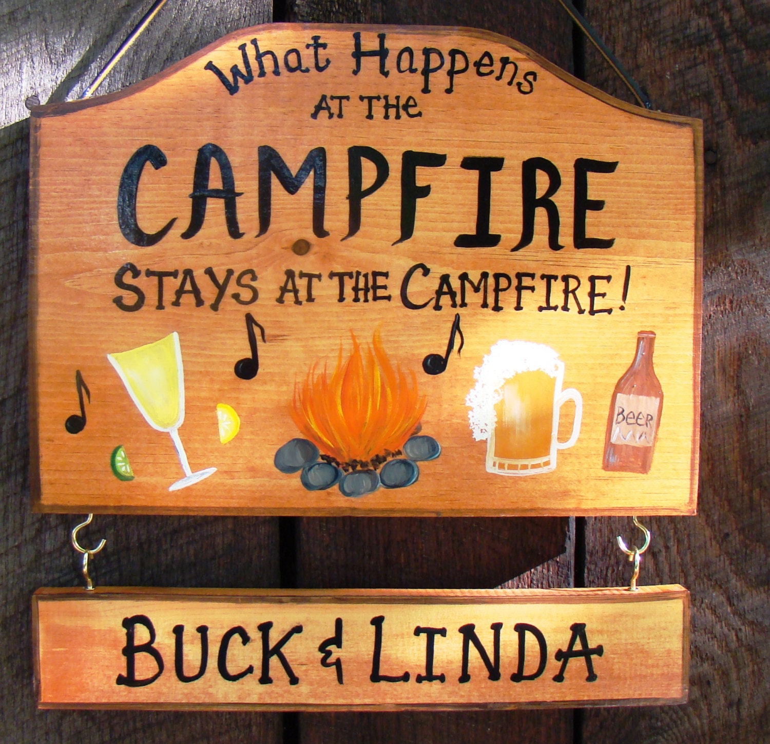 What Happens Around The Campfire Stays Around The Campfire New Sign 10"x13" What Happens Around The Campfire Stays Around The Campfire New Sign 10"x13"