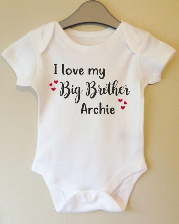 i love my big brother personalised baby clothes