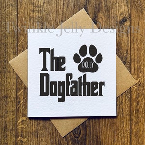 Il biglietto personalizzato per la festa del papà di The Dogfather: biglietto e busta riciclati