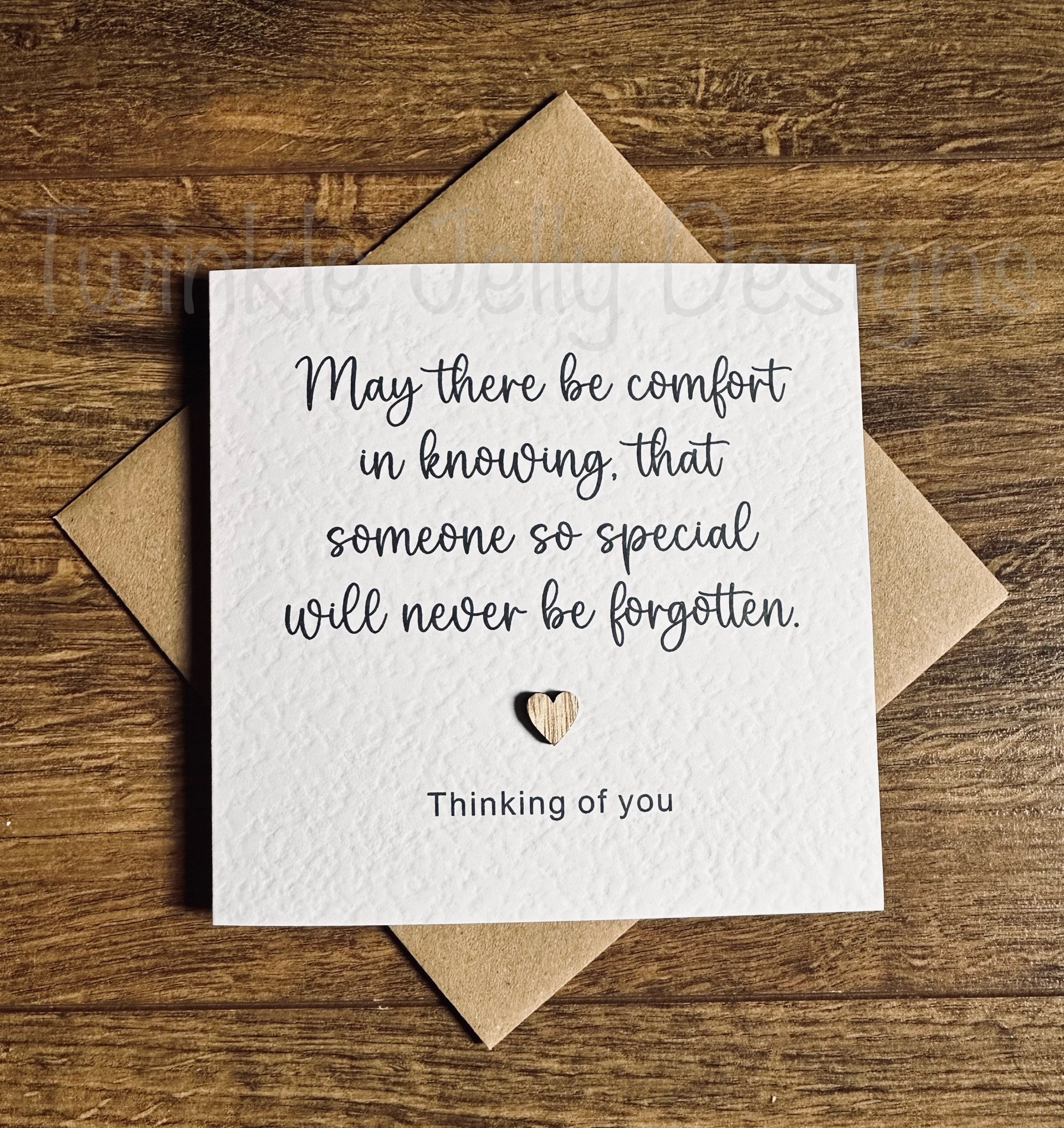 Thinking of You Card, Sympathy Gift, Sorry for your loss, Friend Sympathy Card, recycled card and envelope.
