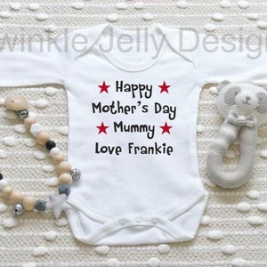 Happy Mother's Day Mummy personalised romper - sleepsuit - babygrow - first mother's day - baby memory box