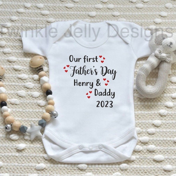 Our first Father's Day 2023 - bodysuit-romper-long sleeved bodysuit-bib