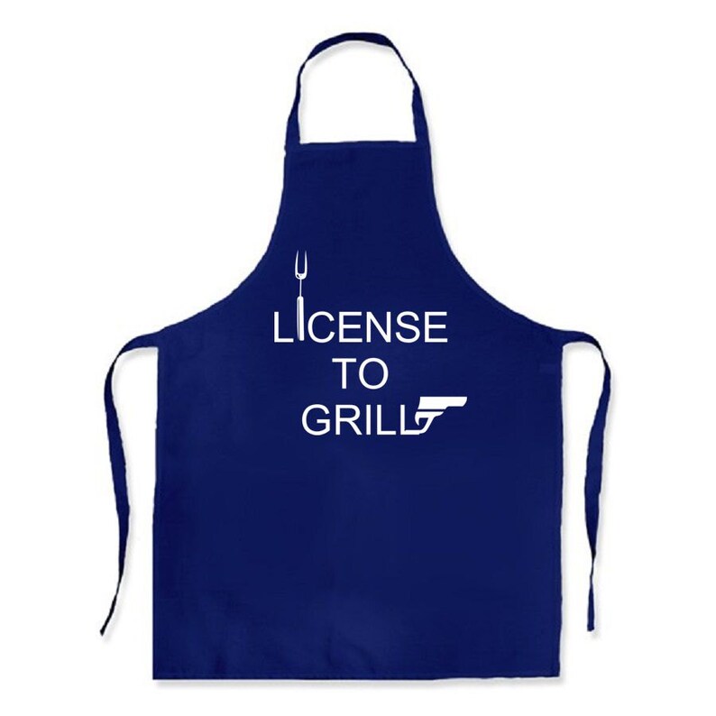 License to grill apron kitchen cooking novelty item Etsy