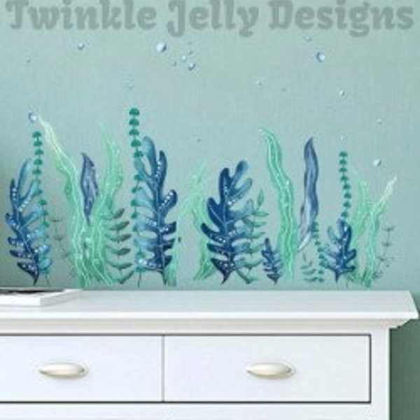 Gorgeous seaweed wall sticker - under the sea scene - Wall decal