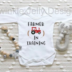Farmer in Training bodysuit - romper - longsleeved bodysuit - bib