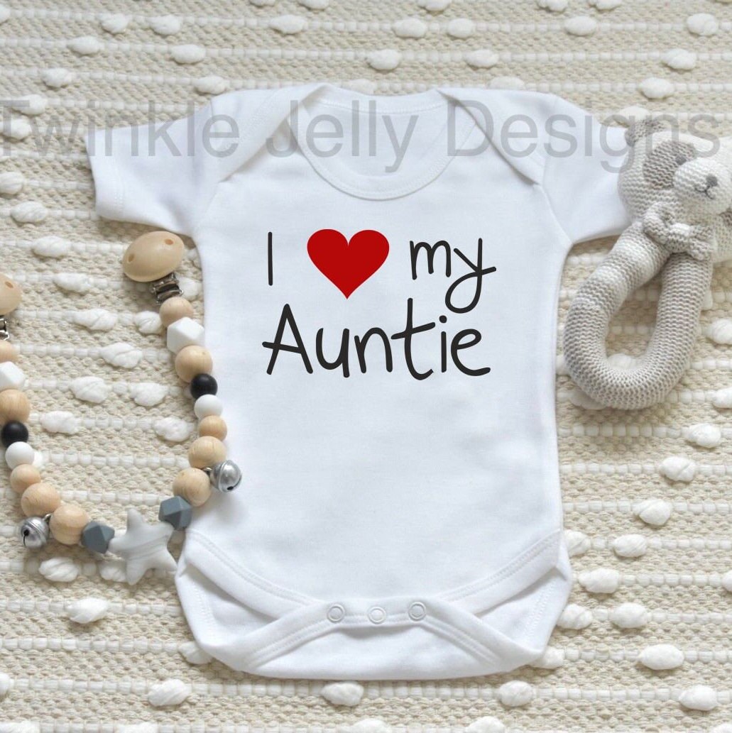 I Love heart My Auntie Bodysuit Etsy Canada