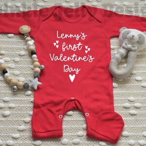 Personalised first valentines day - baby gift - clothing