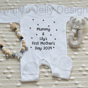 Personalised our first Mother's Day 2024 Romper - Sleepsuit - bodysuit - 1st Mother's day - Mothering Sunday