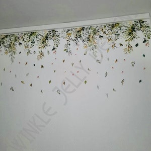 Green leaf vine wall sticker wall art mural Wall decal wall sticker garden wall decal vines wall sticker image 6