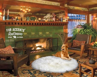 Plush Faux Fur Area Rug Light Golden Brown Rabbit New Pelt - Etsy