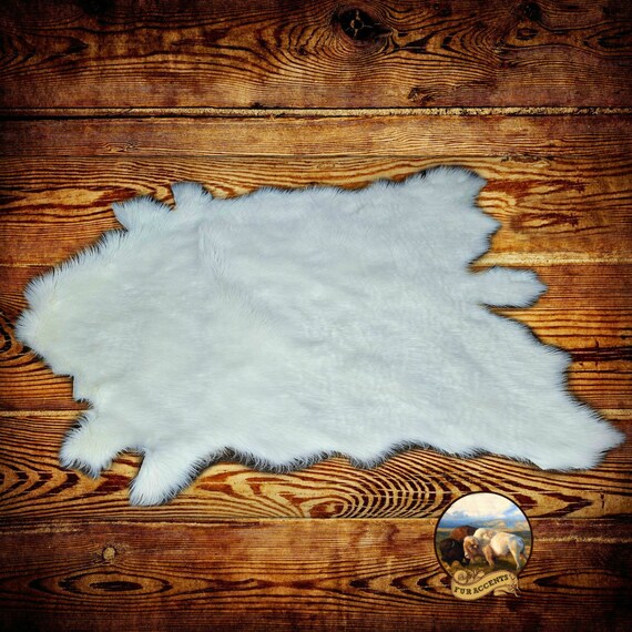 Classic Faux Fur Deer Skin Pelt Rug Buffalo Hide Area Carpet Image 0