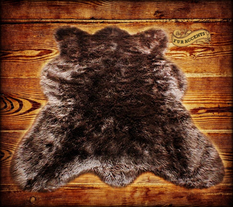 Classic Faux Fur Bear Rug Plush Soft Shaggy Area Carpet Etsy Hong Kong