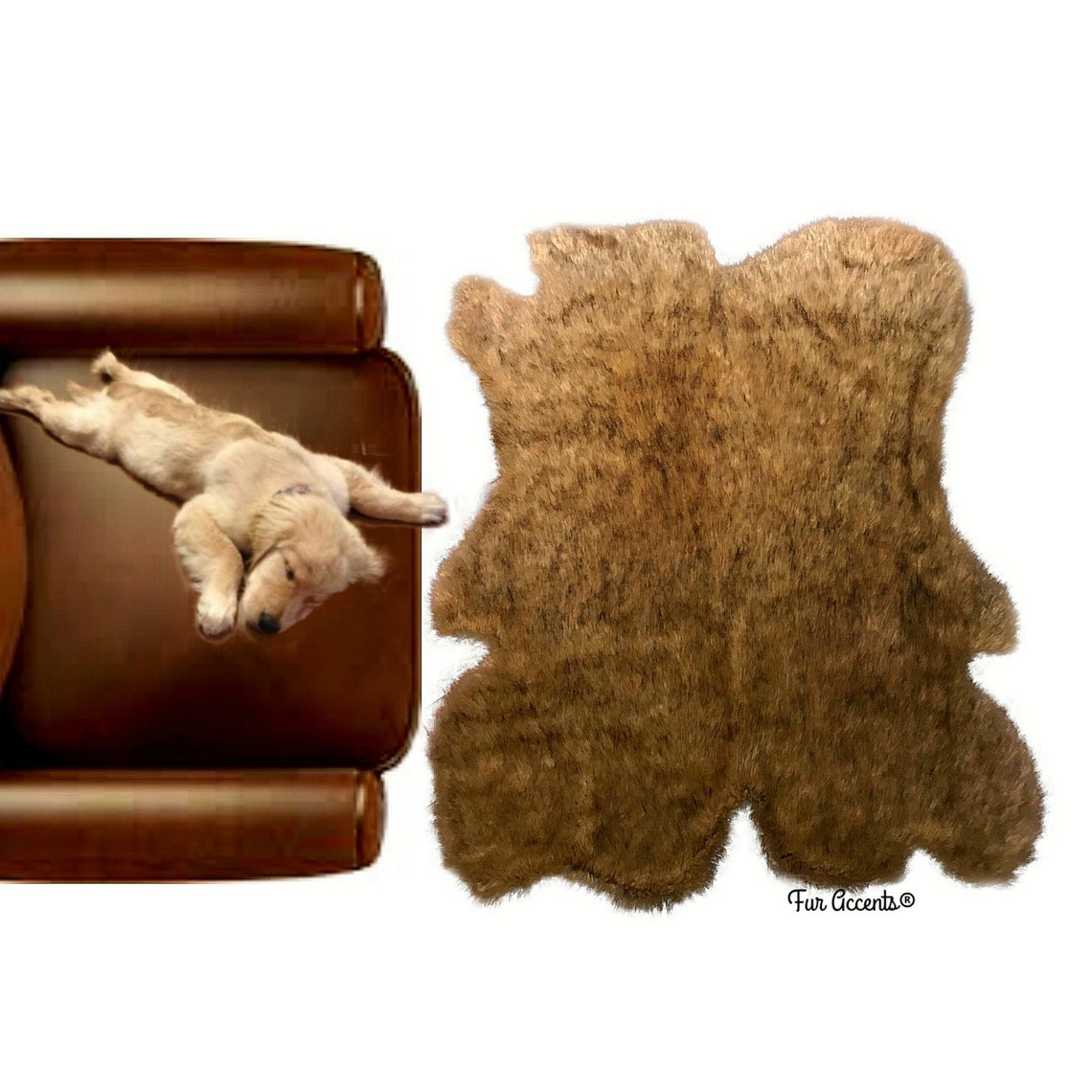 NEW Faux Fur Pelt Rug Soft Shaggy Area Carpet Accent Throw Etsy