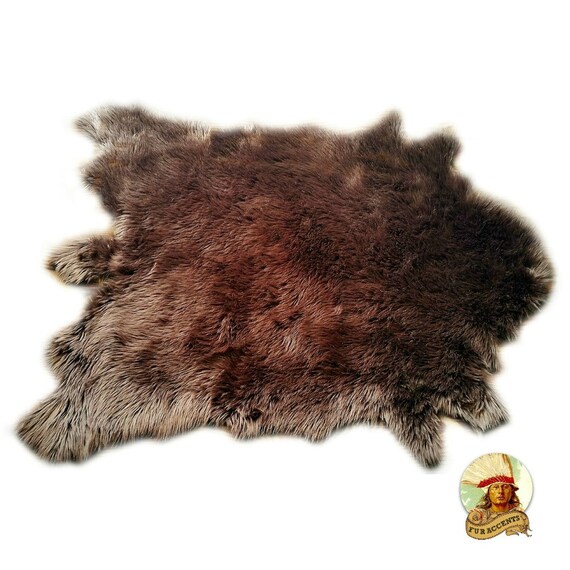 Classic Faux Fur Deer Skin Pelt Rug Buffalo Hide Area Carpet Image 0