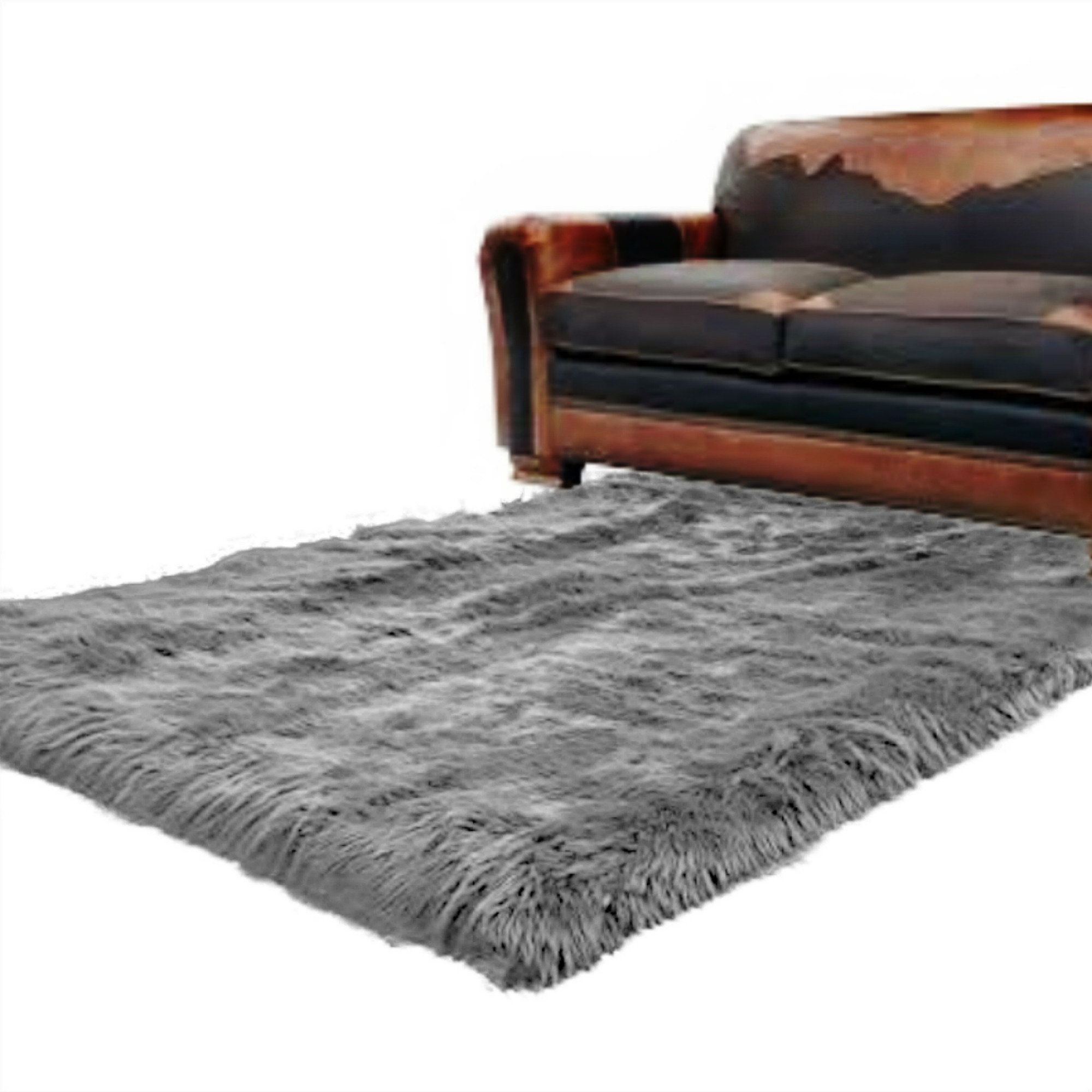 Premium Faux Fur Throw Rug Shaggy Rectangle Plush Accent Etsy UK